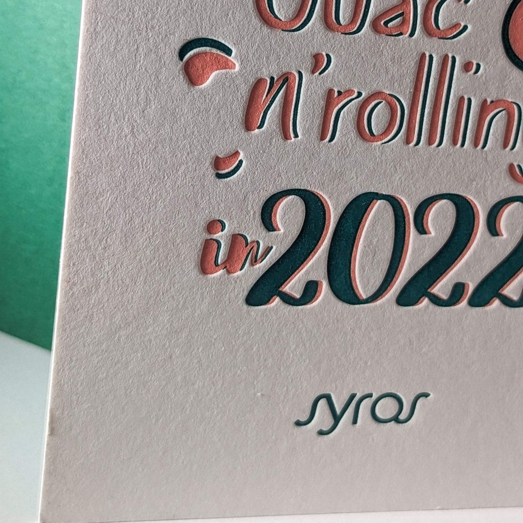 letterpress kerstkaart